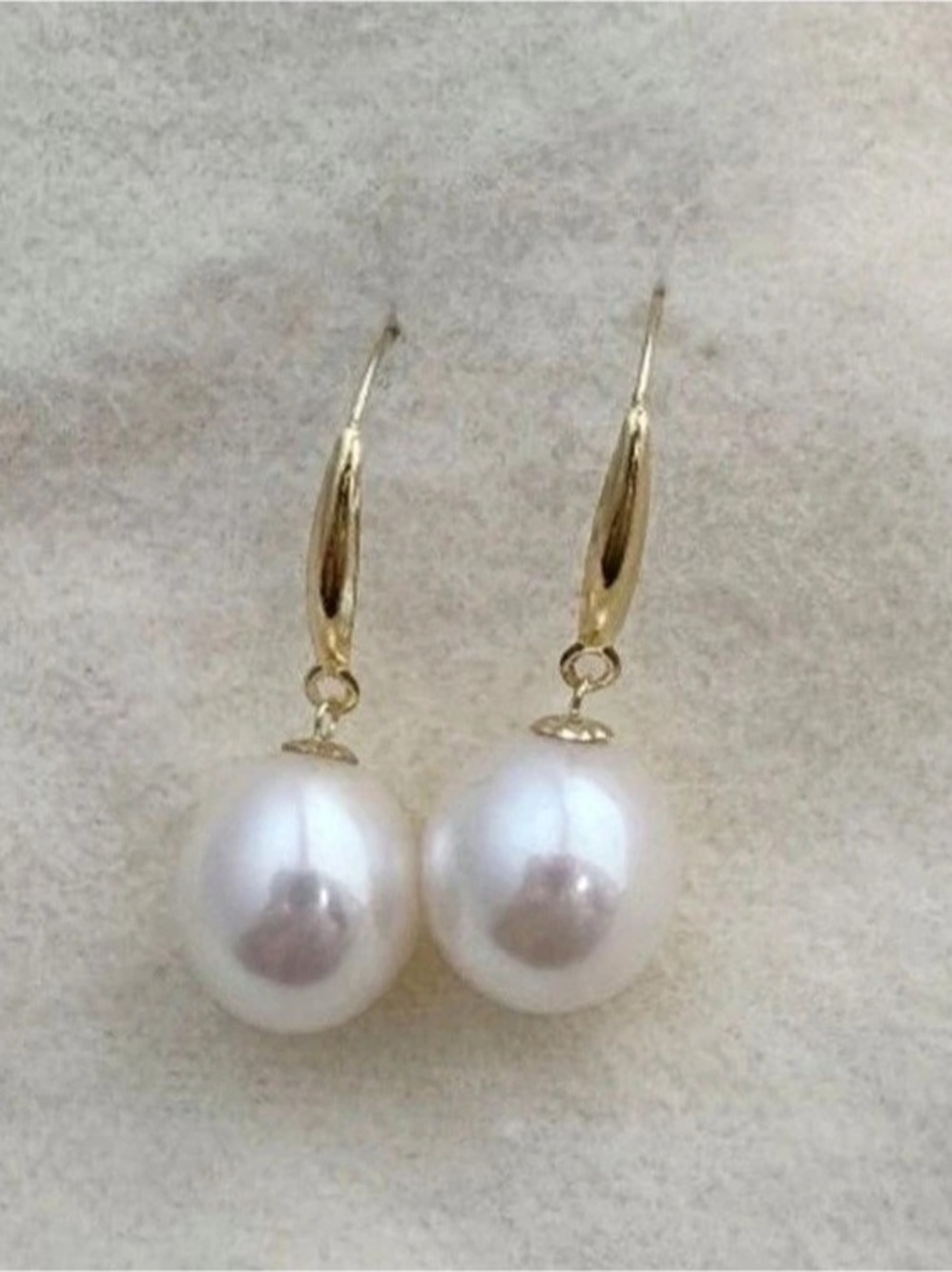 18K gold Pearl Drop Earrings